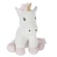 Peluche licorne blanche corne dorée H 22cm