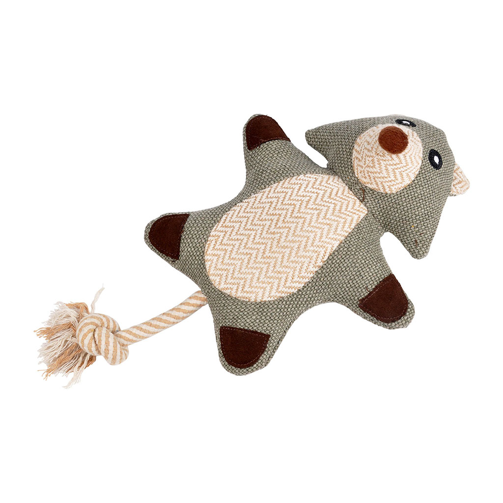 Peluche ours avec corde pour chien 21x38cm
