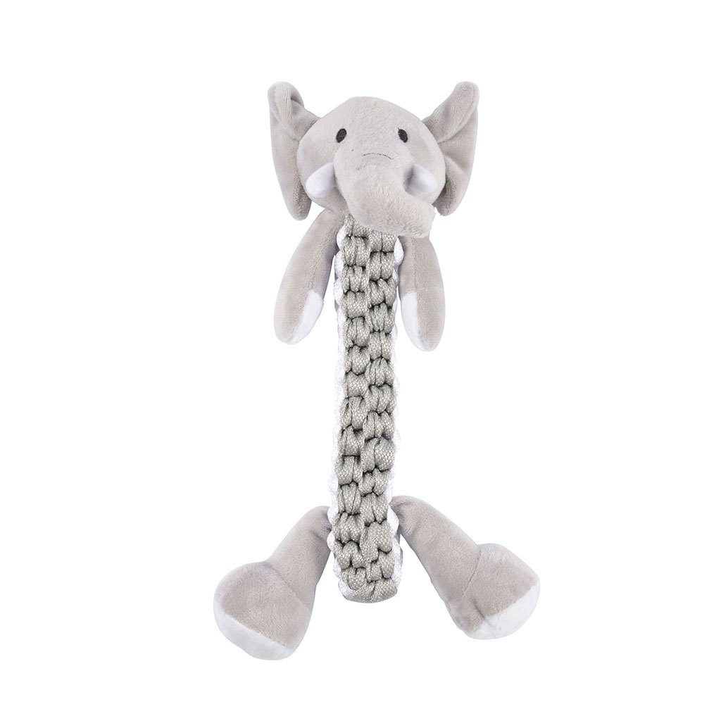 Peluche pour animaux en corde éléphant