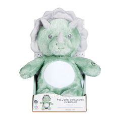 Peluche veilleuse musicale dinosaure H 17.7cm
