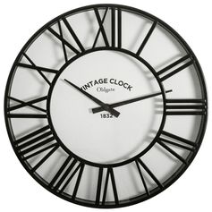 Horloge silencieuse plastique noire D 35cm