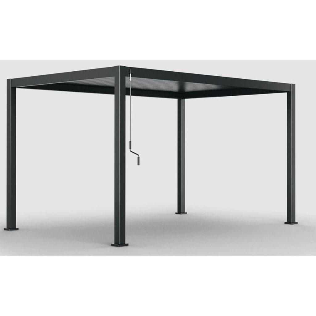 Pergola EVORA gris graphite aluminium 4x3m - HESPÉRIDE
