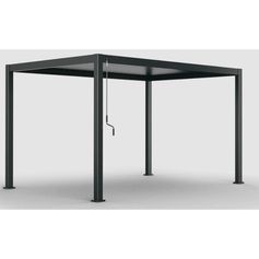 Pergola EVORA gris graphite aluminium 4x3m - HESPÉRIDE