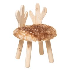 Petit tabouret enfant cerf 27x38x27cm
