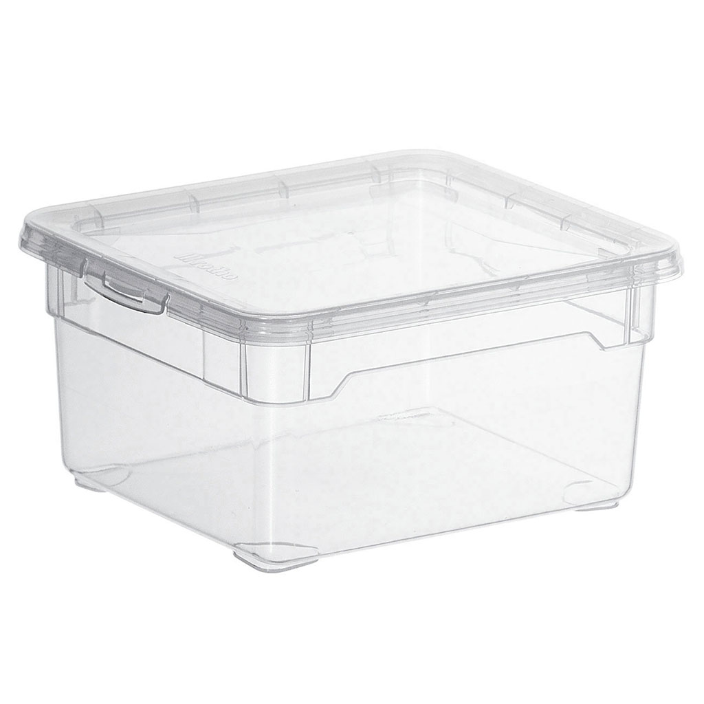 Petite boite de rangement plastique transparent 19x9x16.5cm - Centrakor