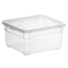 Petite boite de rangement plastique transparent 19x9x16.5cm