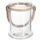 Photophore verre et corde H 17cm