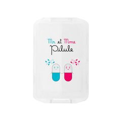 Pilulier plastique illustré