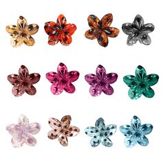 Pince à cheveux fleur de tiaré léopard