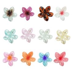Pince à cheveux fleur de tiaré pailletés