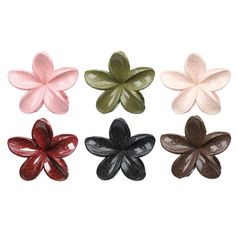 Pince à cheveux fleur de tiare paillettes plastique D 8cm