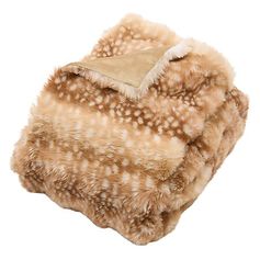 Plaid doux 3D ZEPHY beige et marron 120x160cm