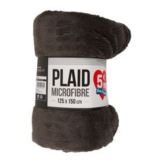 Plaid microfibre gris foncé 125x150cm