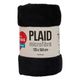 Plaid microfibre noir 125x150cm
