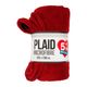 Plaid microfibre rouge 125x150cm