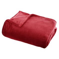 Plaid polyester flanelle rouge 130x180cm