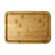Planche à découper rectangulaire métal noir et bambou 17.5x25cm