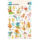 Planche de 130 gommettes alphabet animaux