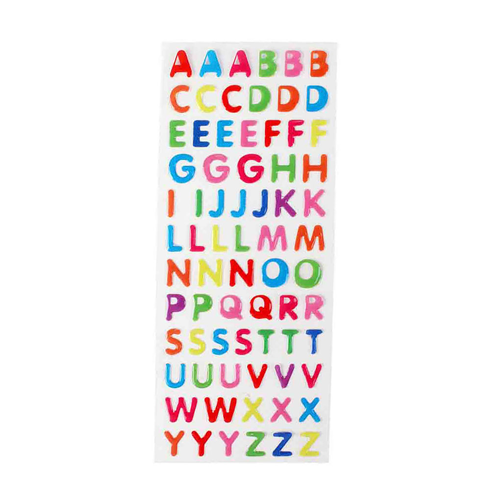 Planche de 73 stickers alphabet époxy Centrakor