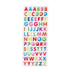 Planche de 73 stickers alphabet époxy