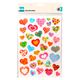 Planche de 74 gommettes cœur
