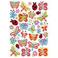 Planche de gommettes champêtre 18.5x30cm