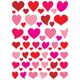 Planche de gommettes déco cœurs 18.5x30cm