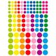 Planche de gommettes rondes multicolores 18.5x30cm