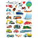 Planche de gommettes transport 18.5x40cm