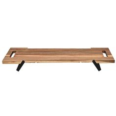 Planche de présentation bois acacia pieds métal 55cm