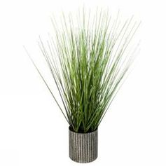 Plante artificielle d'intérieur herbes hautes et pot métal H 45cm