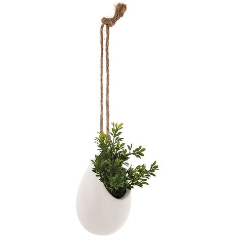 Plante artificielle suspendue pot céramique 12x50cm - Centrakor