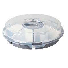 Plat de service avec couvercle et 6 bols gris 33x9cm