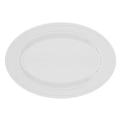 Plat ovale PERLE porcelaine blanche 33.5x23.5cm