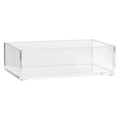 Plateau de rangement maquillage plastique transparent 16x4.8x9.65cm