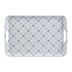 Plateau mélamine imprimé carreaux 46x31cm