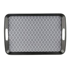 Plateau mélaminé noir et blanc 46x31cm