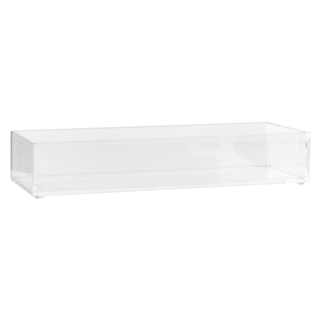 Plateau organisateur de maquillage transparent 26.6x4.8x9.65cm