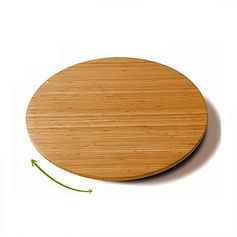 Plateau rond rotatif bambou 50x2.5cm