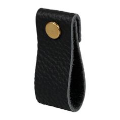Poignée de meuble cuir noir
