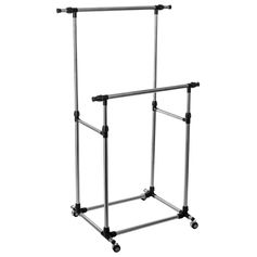 Portant à vêtements hauteur réglable 88-150x66x96-163cm