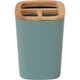 Porte brosse à dents RUBBER bambou vert 7.5x10.5x7.5cm