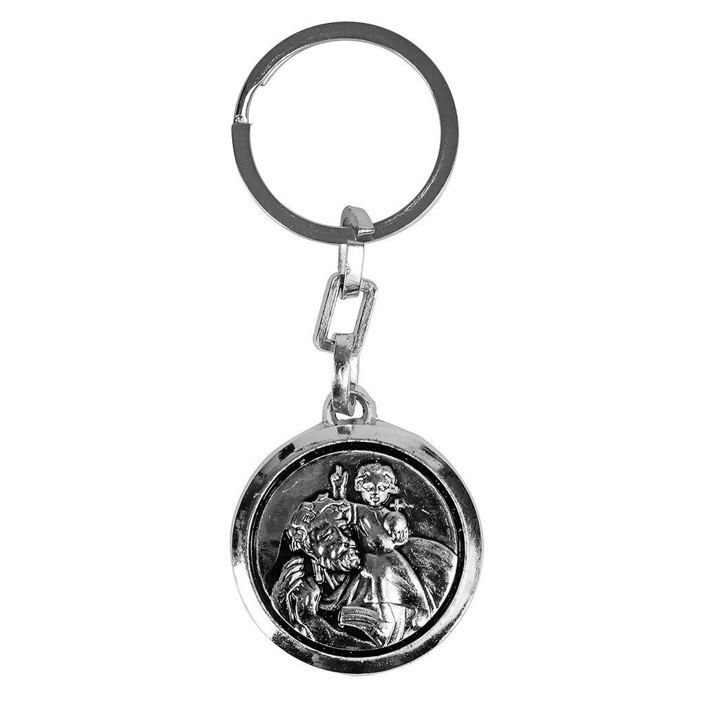Porte-clés Saint Christophe - Métal Plata - Petit Format Pratique Et Symbolique