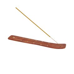 Porte encens bois avec motifs dorés 25cm