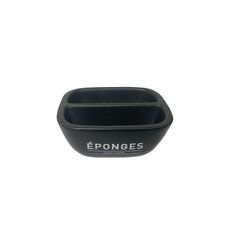 Porte-éponges double en céramique noir mat 13x10x16cm
