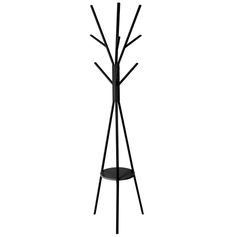 Porte-manteau métal arbre noir 42x42x180cm