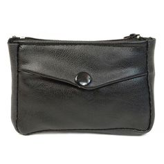 Porte monnaie avec bouton pression noir 11x7cm