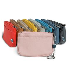 Porte monnaie synthétique grainé 11x8x2cm