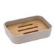 Porte savon bambou beige 12x2.8x8.8cm