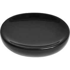 Porte-savon dolomite ovale noir 12.5x3x9.5cm